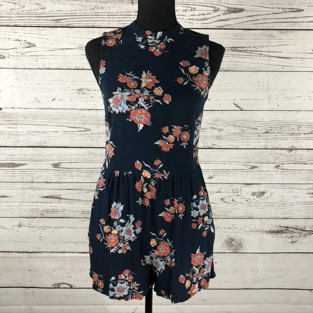 Xhilaration High Neck Open Back Romper